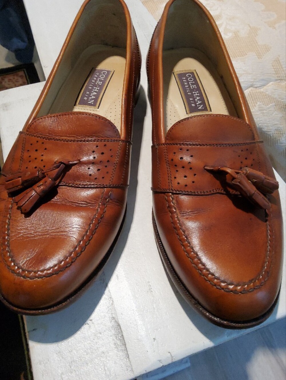 Cole Haan Men’s Brown Leather Tassel Loafers 11.5 M